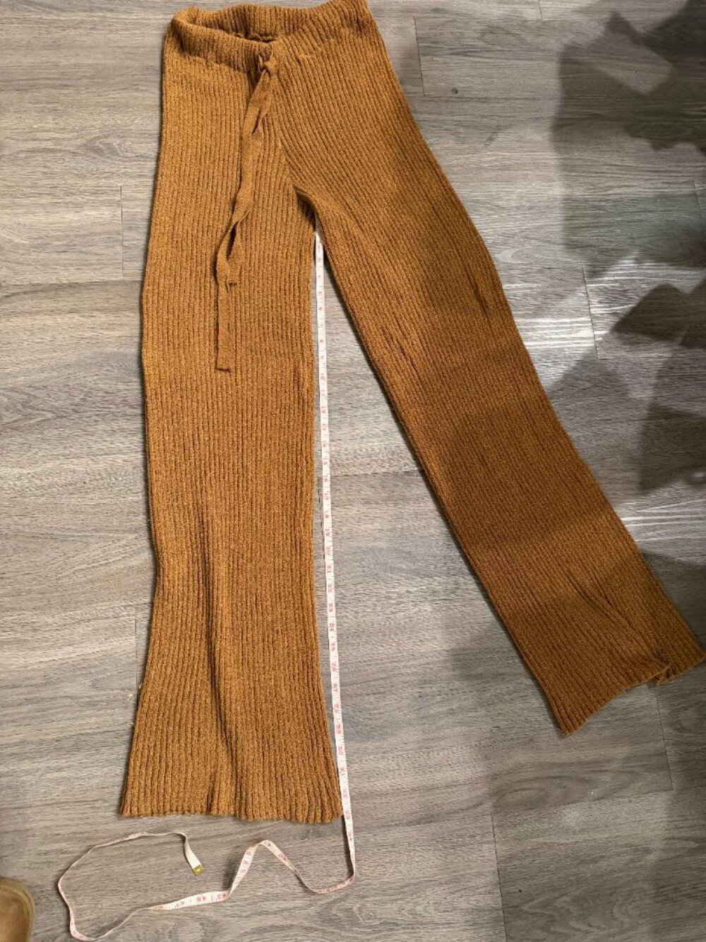 Fashion Nova Brown Ribbed Knit 3 Piece Set Pants Top Cardigan - Picture 3 of 4